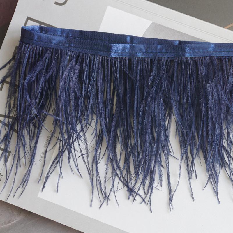 Feather Cloth Strip 10-15Cm Ostrich Hair Cloth Edge Dress Latin Dance Dress Skirt Decoration Clothing Accessories Lace