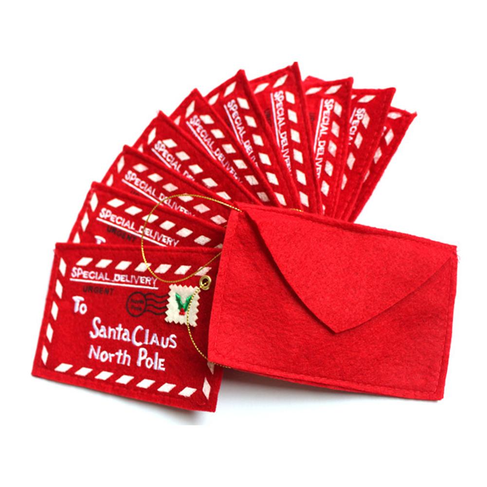 High Quality Christmas Envelopes Pack of 10 with Hanging Rope for Cards