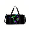 Football Pattern Large Capacity Luggage Bag for Boy/Girl Best Gift 2D Cartoon Travel Duffels Outdoor Fitness Bag for Children