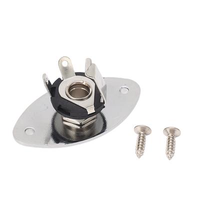 Gitarrenbuchse Ovale Form Metall Universal 1/4 Zoll Klinkenbuchsenplatte für Tele Style Gitarren