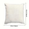 1 Piece of Modern Elephant and Pine Print Soft Short Plush Pillow Cover, 18x18 Inch Single-sided Printed Cushion