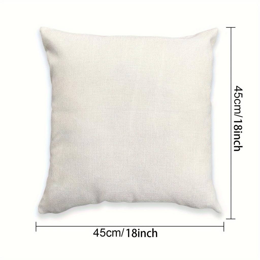 1 Piece of Modern Elephant and Pine Print Soft Short Plush Pillow Cover, 18x18 Inch Single-sided Printed Cushion