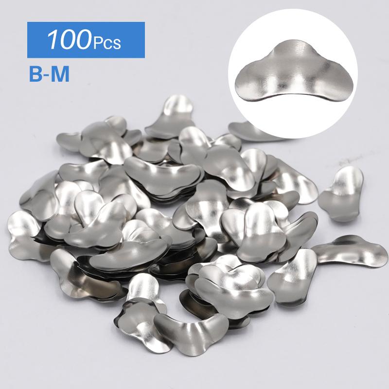 100Pcs/Set Dental Matrices Sectional Contoured Metal Matrix Bands Matrix Rings Full Teeth Replacement Dentsit Oral Care Tool