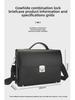 2024 Men's Genuine Leather Briefcase: Cowhide Shoulder Messenger Bag with Password Lock - European and American High-End Design