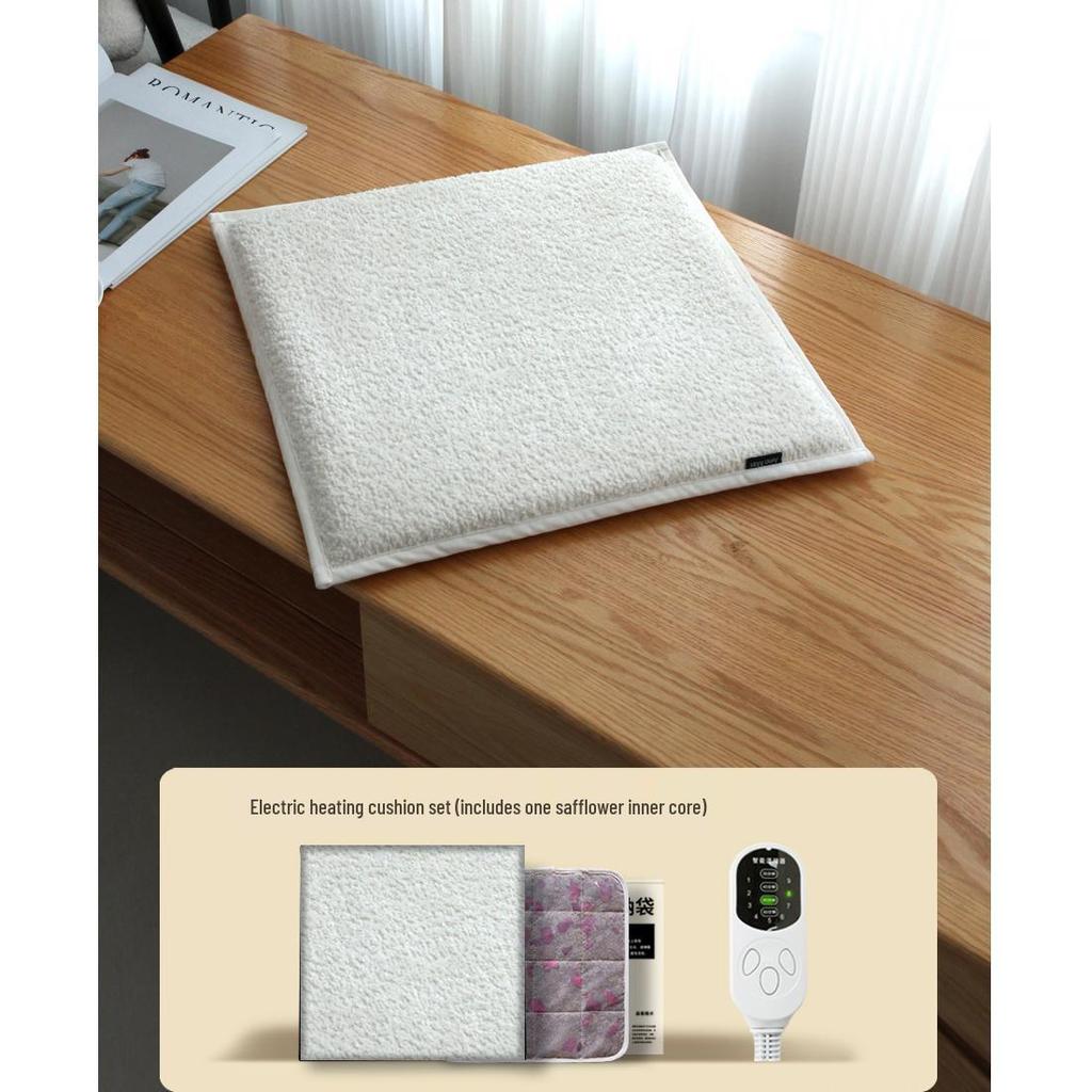 Wormwood Heated Seat Cushion with Moxibustion Therapy - Electric Heating Pad for Office Chairs