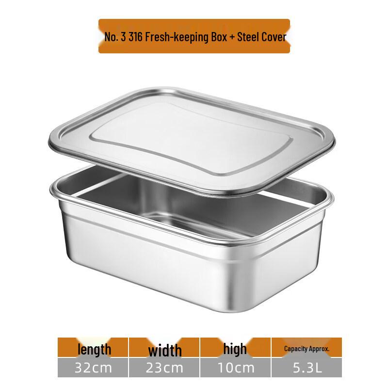 

ZISIZ Commercial 316 Stainless Steel Food Storage Container