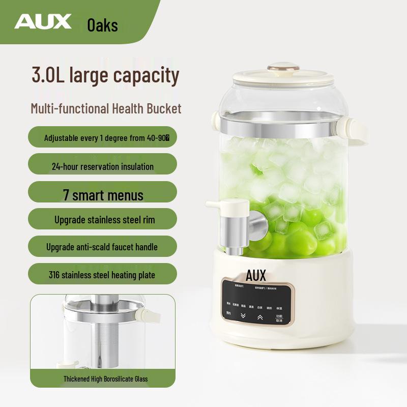 Aux Electric Kettle: Automatic Power-Off Health Pot, 304/316 Stainless Steel for Household Boiling Water.