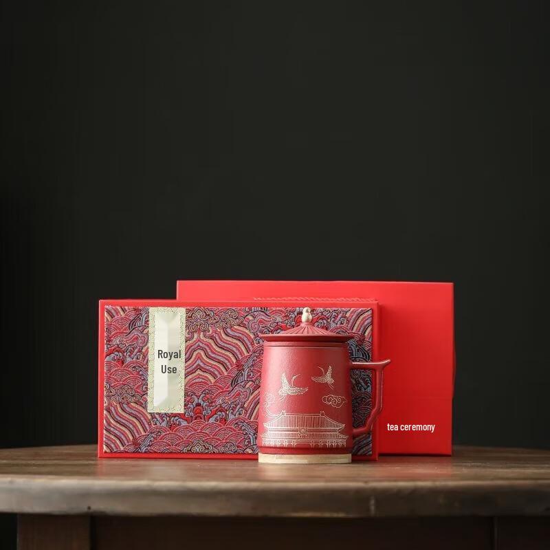 Dehua Ceramic Imperial Crane Office Mug