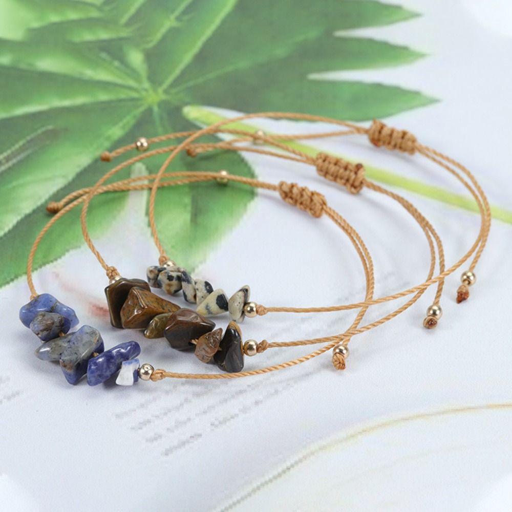 Fluorite Beach Body Jewelry Women Jewelry Accessories Bohemia Bracelet Crystal Gravel Bracelets