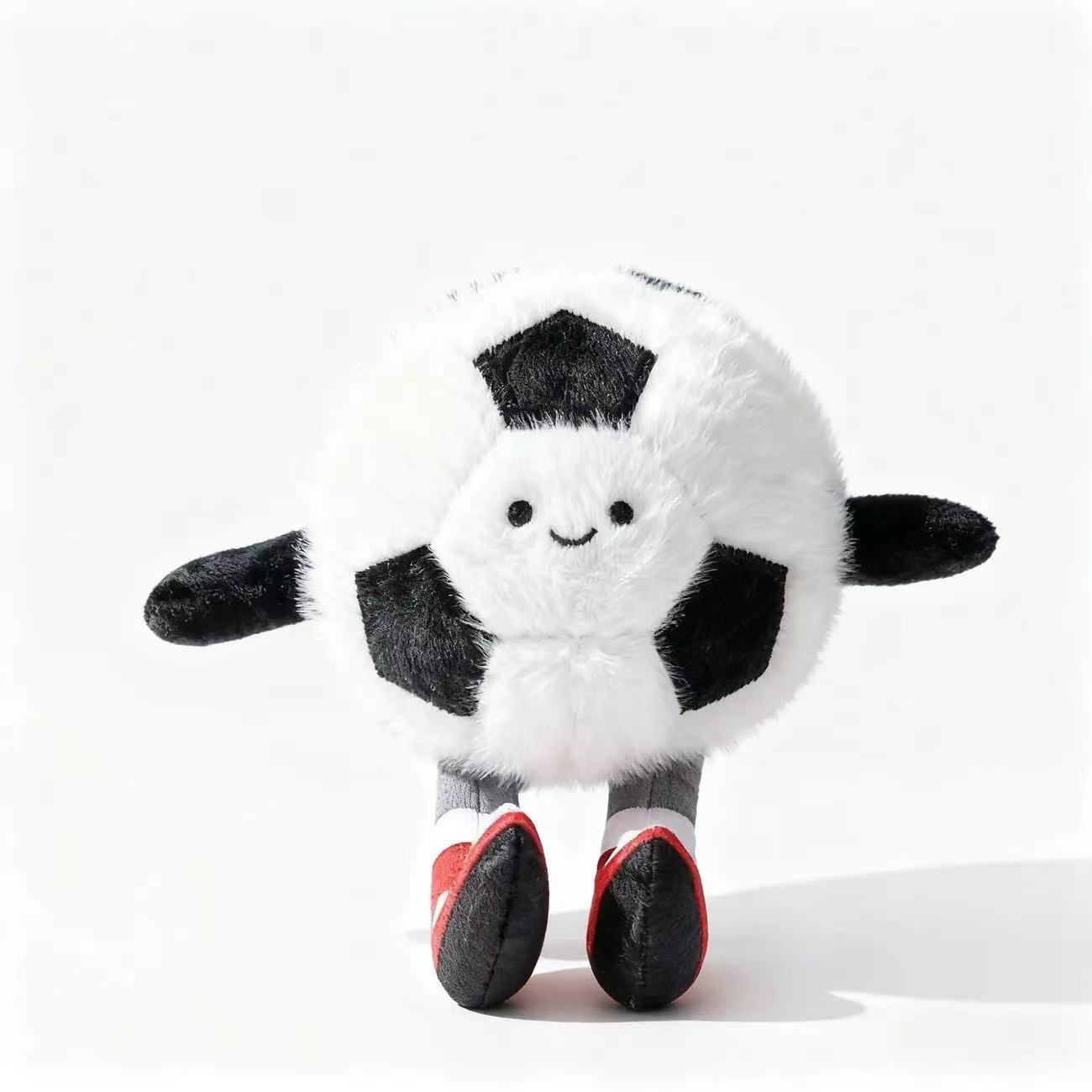 Fun Sports Series Plush Keychain Cute Football Stuffed Doll Pendant Sports Themed Bag Charm Creative Gift Ornament for Sports Fans Kids