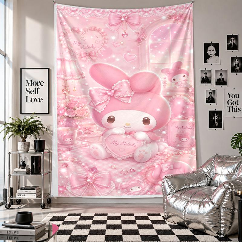 Wall TapestryMy Melody Art Hanging Cloth Decorative Background Cover for Room Decoration