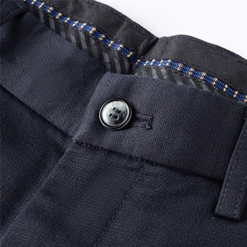 Luomeng Men's Straight-Leg Business Casual Trousers