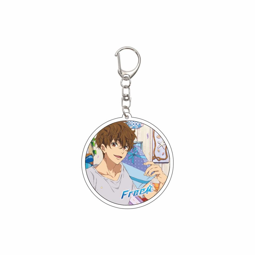 Gifts/55MM Anime Free Keychain Nanase Haruka/Tachibana Makoto/Hazuki Nagisa/Ryugazaki Rei Acrylic Key Chain Christmas Gifts