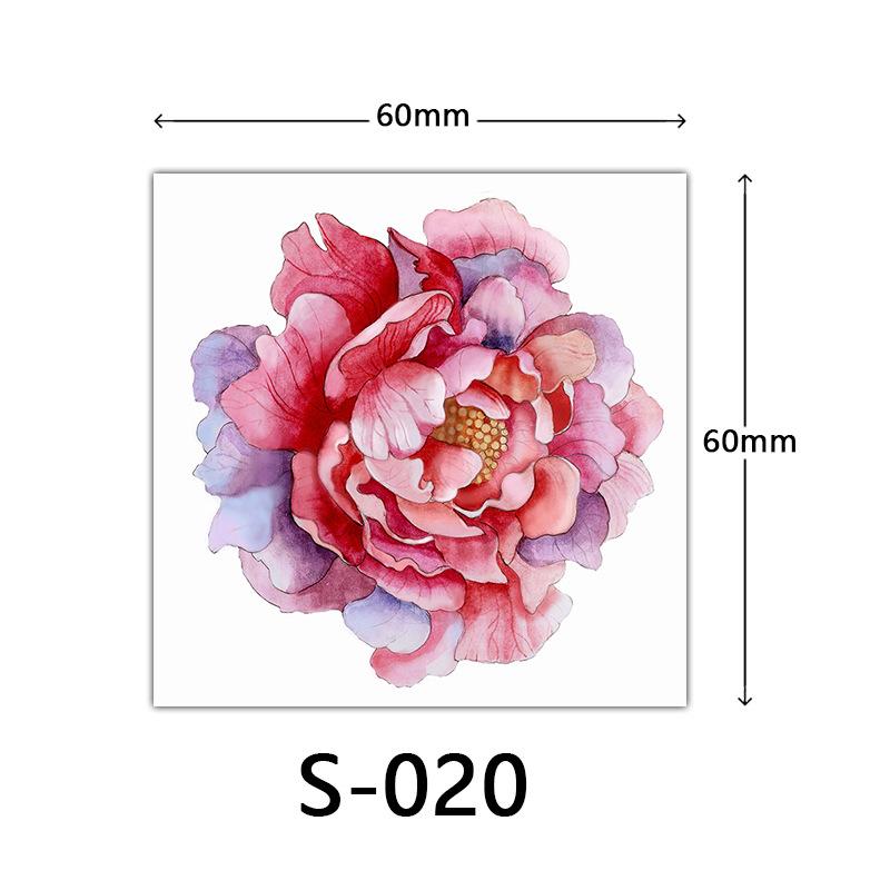 Small Flower Tattoo Sticker Female 3D Color Tattoo Sticker Rose Lotus Butterfly Flower Tattoo