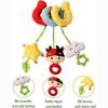 Infant Stroller Toy,Baby Car Seat Toys for Infant Bed Stroller Suitable Pram Crib Plush for Kids Spiral Activity Toy with Rattles and BB Squeaker