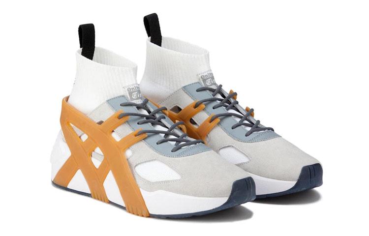 Men's Sneakers Onitsuka Tiger Big Logo Trainer 2.0 Sock 'White Grey Tan'