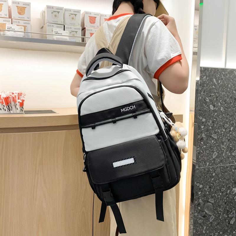 New Trend Simple Junior High School High School Large Capacity Student School Bag Versatile Commuter Backpack Travel Bag