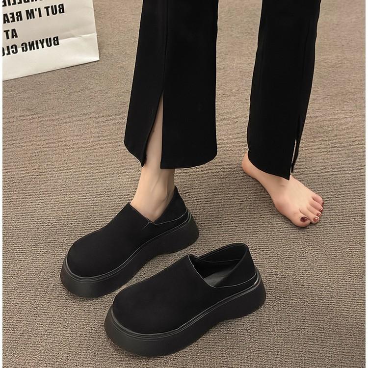 Birkenstocks single shoes Boken one pedal 2025 two wear Doudou shoes platform new loafers women s spring and autumn women s shoes 35 коричневый 4459₽