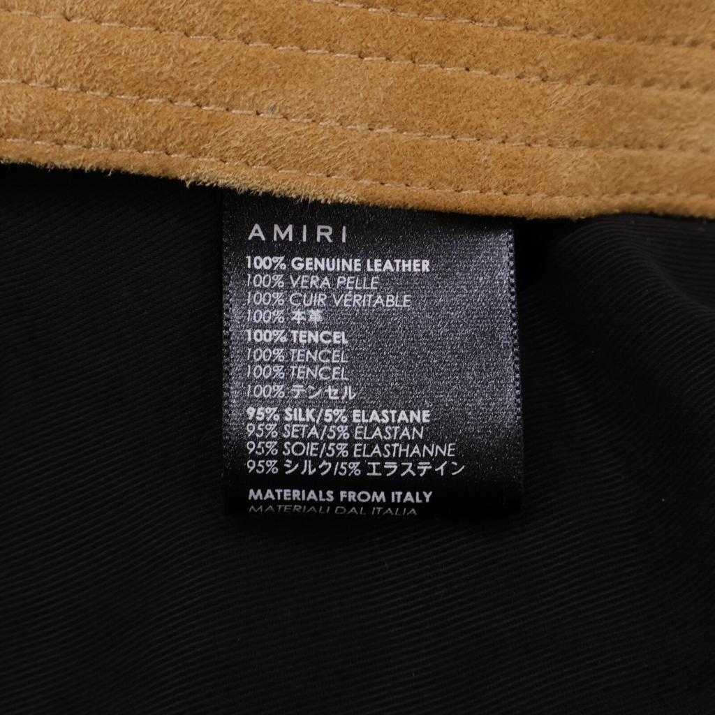 Amiri Side-zip Suede Single Rider Jacket Jacket M beigeUsed