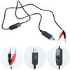 Durability USB to Alligators Clip Connectors Wire 18AWG Alligators Clip with USB Connectors for DIY Power Supply Line