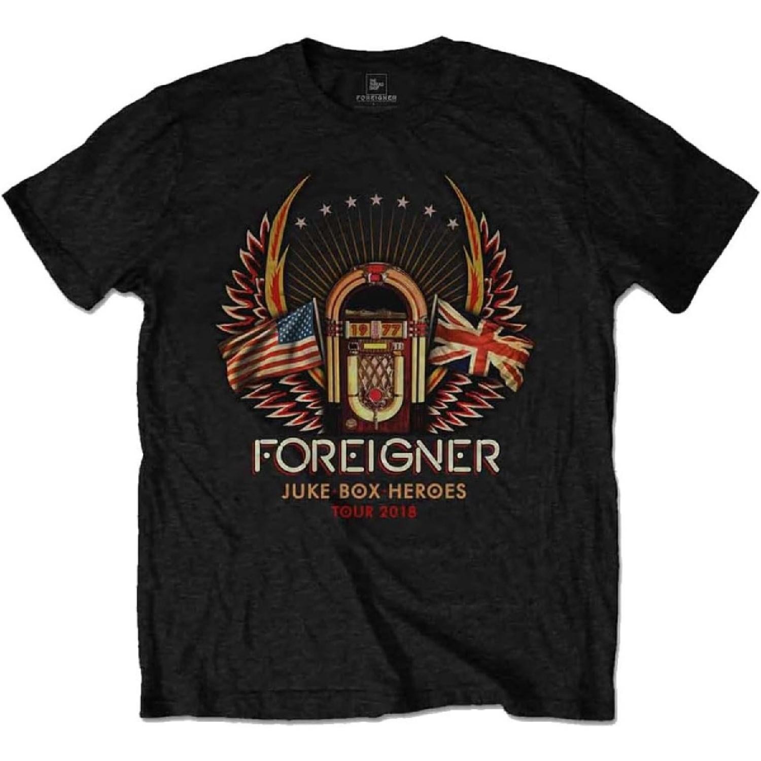 Rock Off officially licensed products Foreigner Juke Box Heroes Eagle T Shirt Black S
