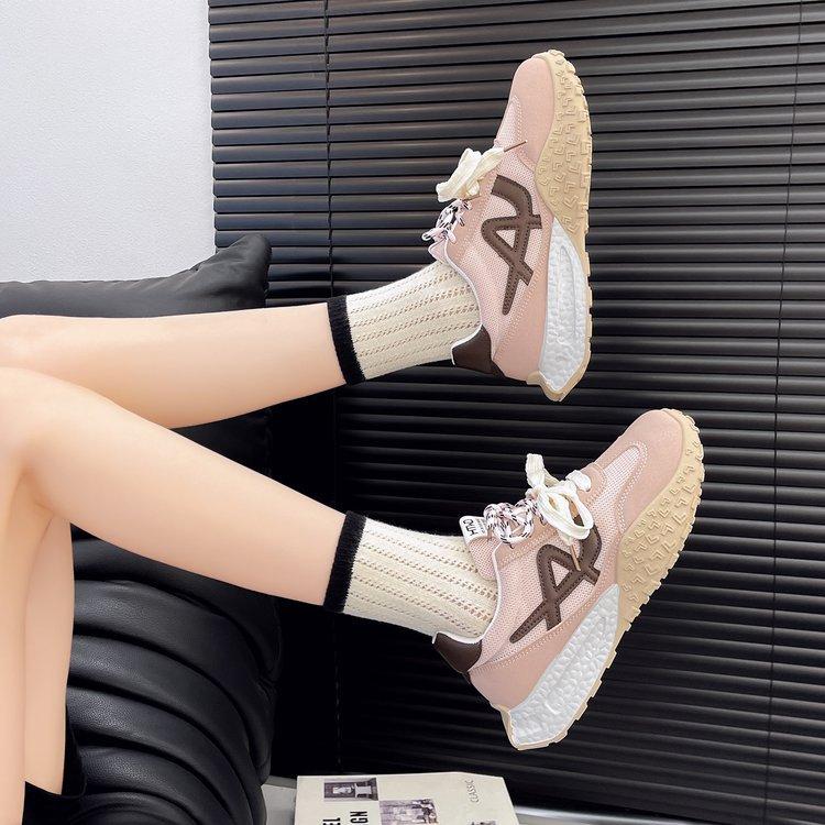 Internet celebrity explosion German training platform dad shoes women 2025 autumn new versatile little white shoes Korean breathable sports shoes