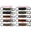 Anello portachiavi esterno Moschettone da campeggio Corda militare Paracord Corda Kit di sopravvivenza da campeggio Strumenti apribottiglie con nodo di emergenza