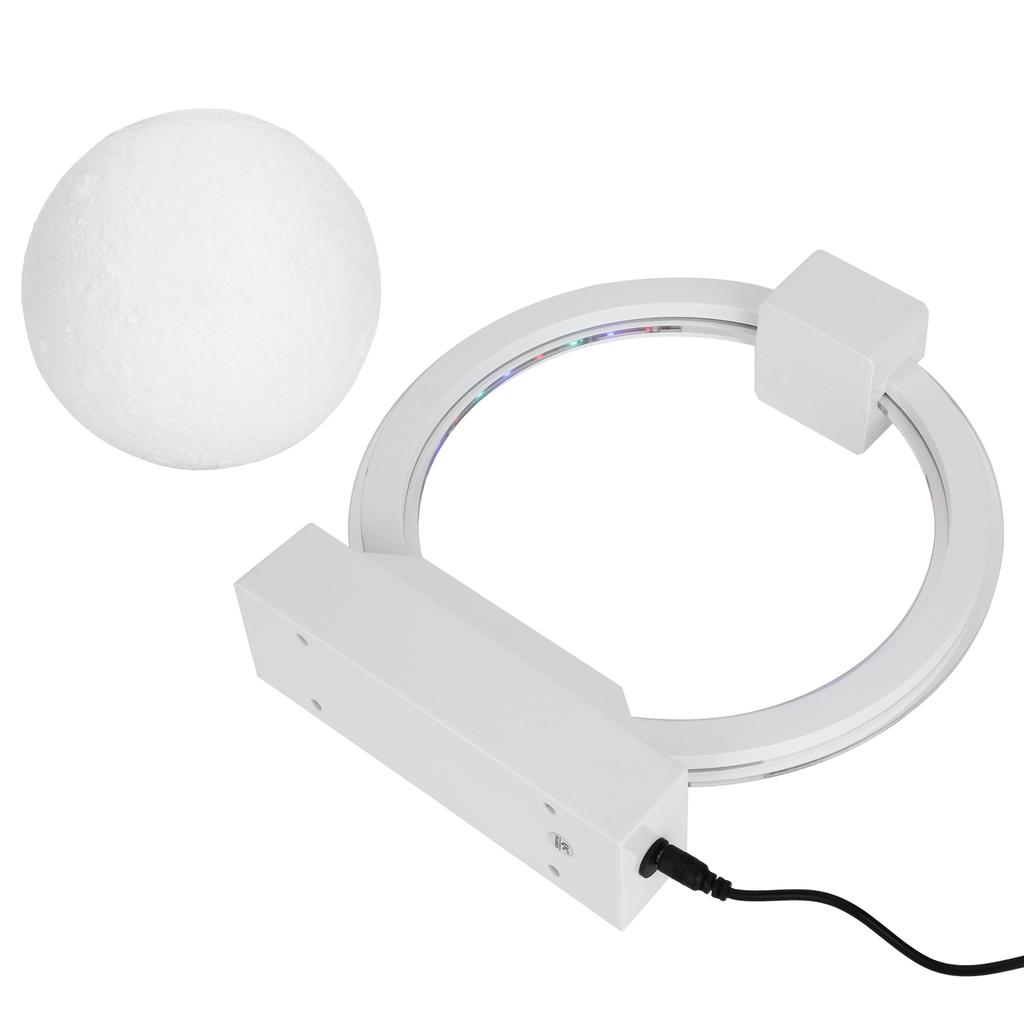 White Magnetic Suspension Moon Bedroom Floating Night Light Desk Ornaments Birthday Gift 100?240VAU
