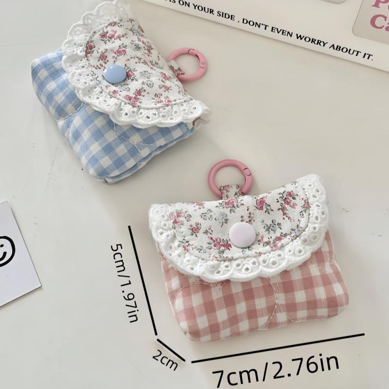 1Pc Cute & Fresh Lace Earphone Case, Soft Case For Wireless Bluetooth Earbuds, Pattern Floral Christmas Gifts, Wedding Gifts
