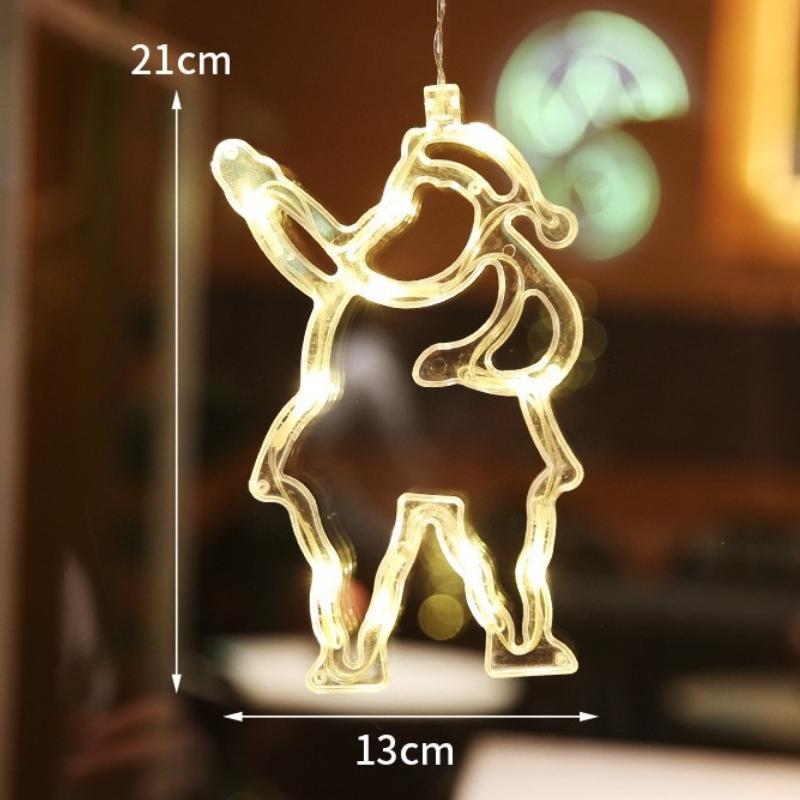 15PCS Christmas String Lights LED String Lights Suction Cup String Lights Showcase Window Decoration Festive Decoration Lights