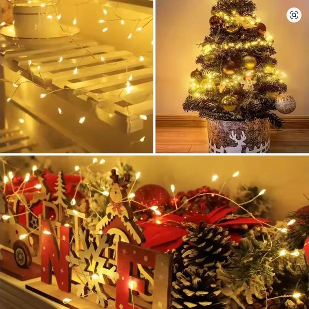 6M-50M Cluster Firecracker String Lights Christmas Tree Fairy Lights Garland LED For Wedding Party New Year Christmas Tree Decor Lamps