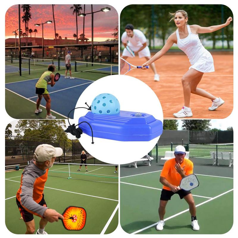Pickle Ball Training Aids Bases With Elastic Rope Ball Professional PickleballPractice Tool Self-Duty Rebound PickleballTrainer