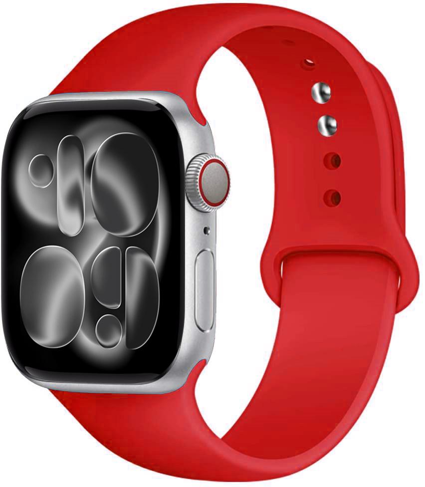 Silicone strap For Apple Watch 11 band 44mm 40mm 49mm 45mm 41mm 38 46mm 42mm correa bracelet iWatch series 9 8 7 6 SE ultra 2 3