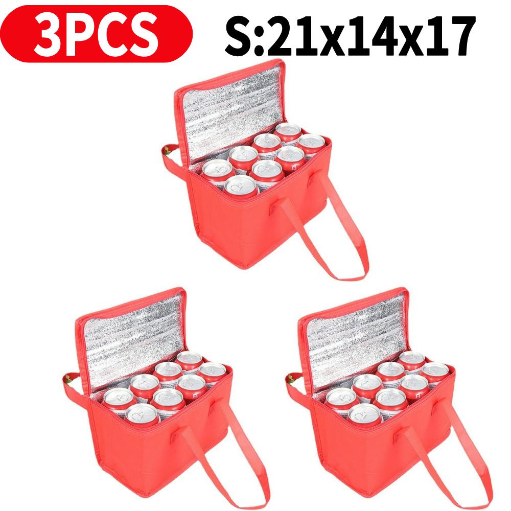 Picnic Bag Large Capacity Storage Bag Food Thermal Bag Insulation Picnic Ice Pack Drink Carrier Insulated Bag for Beach Picnic