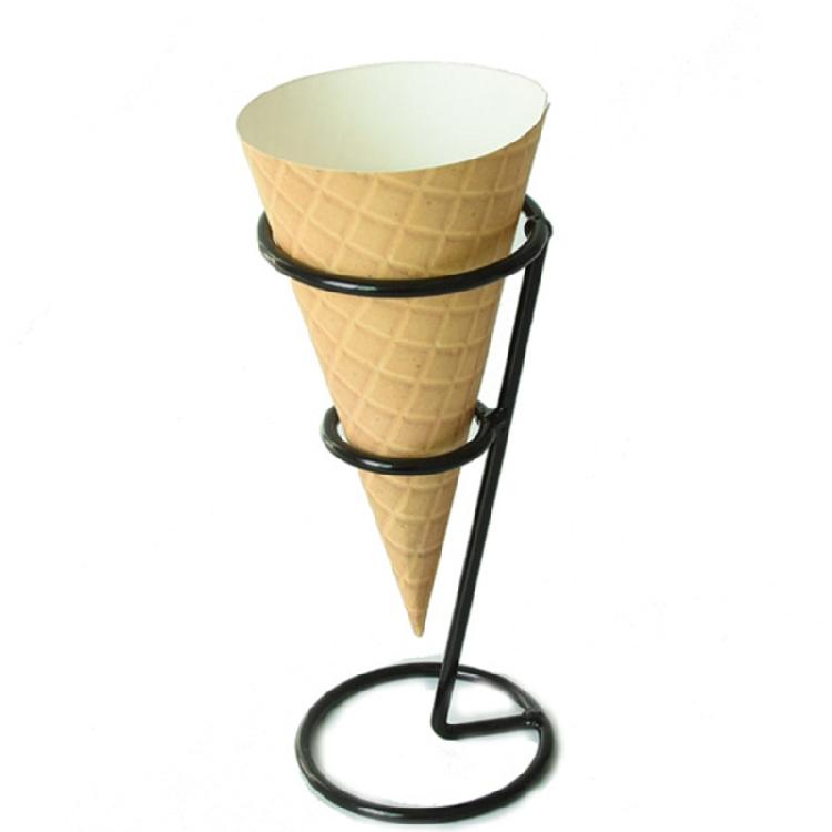 Black Iron Ice Cream Holder Cupcake Cones Stand Ice Cream Cone Support Bracket Simple Storage Rack Easy To Clean