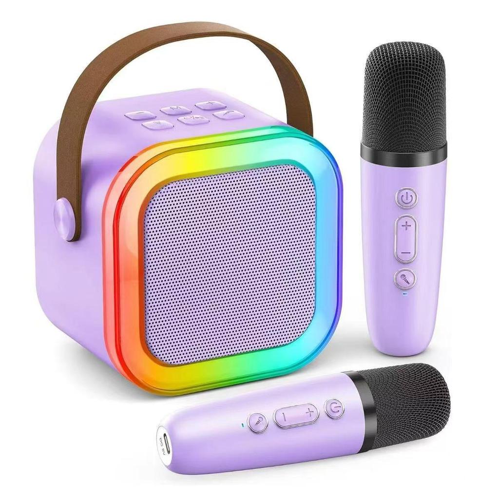 K12 Wireless Bluetooth Microphone Speaker Set - All-in-One Home Karaoke System for Kids and Dance Parties
