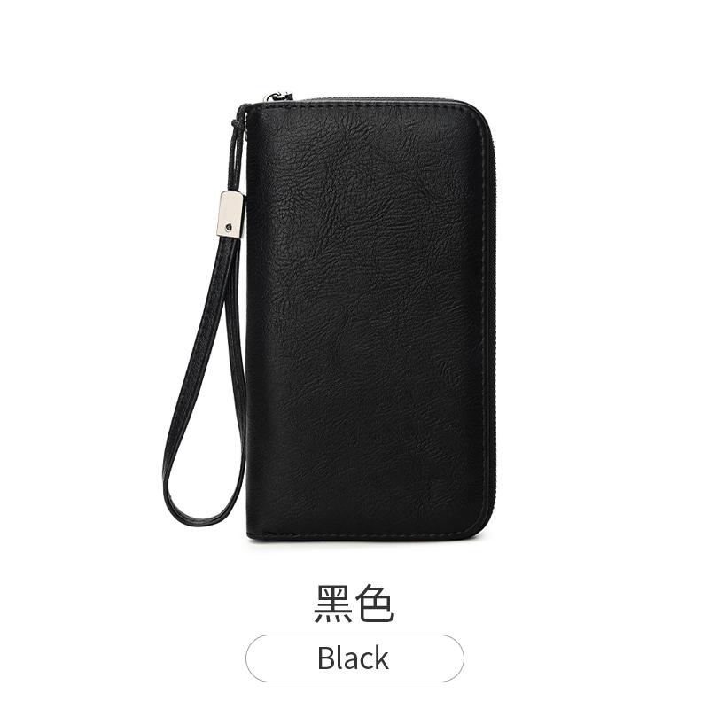 

Минималистичный многофункциональный длинный кошелек с RFID-меткой, сумка-мешок из полиуретана на молнии, женская сумка-браслет для мобильного телефона