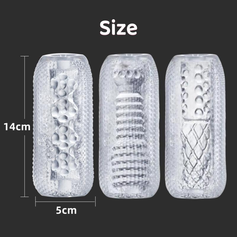 Transparent Male Masturbator Artificial Pussy Vaginal for Men 18 Glans Sucking Penis Pump Sex Toys Erotic Spikes Exerciser