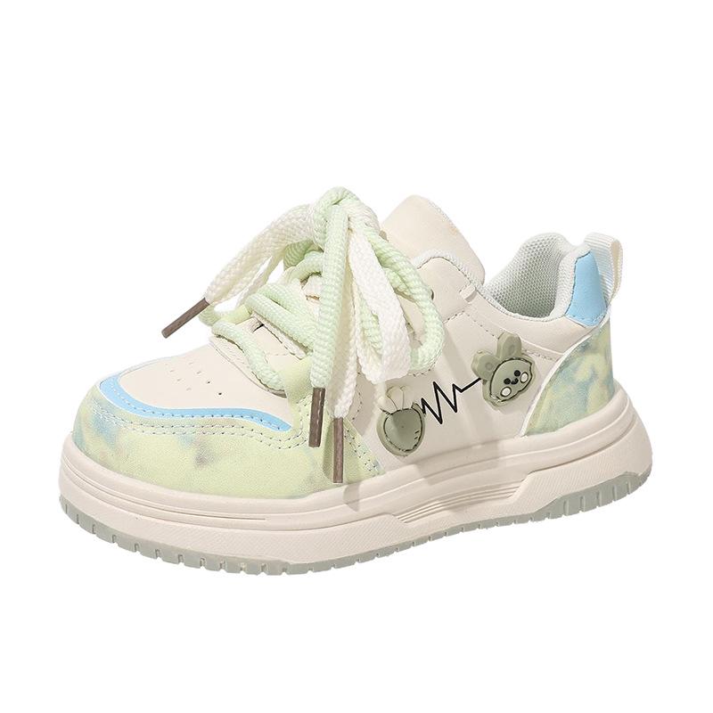 

Dopamine Kids Cute White Sneakers: Autumn 2025 Casual & Versatile Shoes for Girls Size 33 / 20 cm зелений