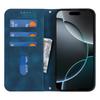 For iPhone 16 Pro Max Stand Case Magnetic Closure Skin Touch Leather Flip Phone Cover with Wallet