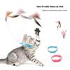 Silicone Cat Collar Interactive Feather Teaser Stick Kitten Toys for Cat Exercise Pet Supplies with Funny Feather and Bell