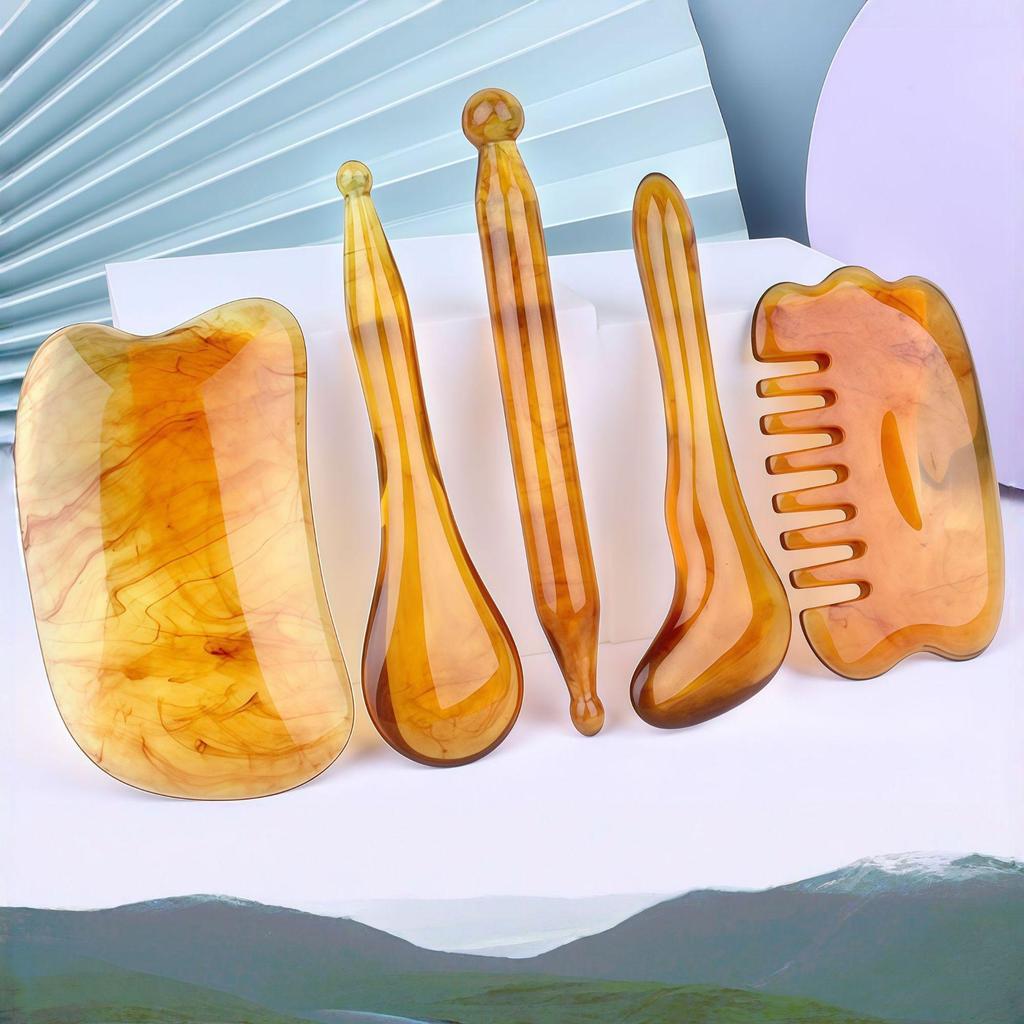 Facial Meridian Lifting Brush & Foot Acupoint Acupressure Pen Gua Sha Massager