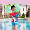 New Pvc Inflatable Watermelon Swim Ring With Backrest Handle For Adults And Kids Water Sports Equipment