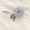 New Chinese style rose brooch high-end two-color electroplated corsage versatile temperament coat accessories