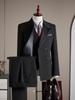 Tashiduo Formal Wear Double-Breasted Tencel Wool Men's Three-Piece Wedding Suit