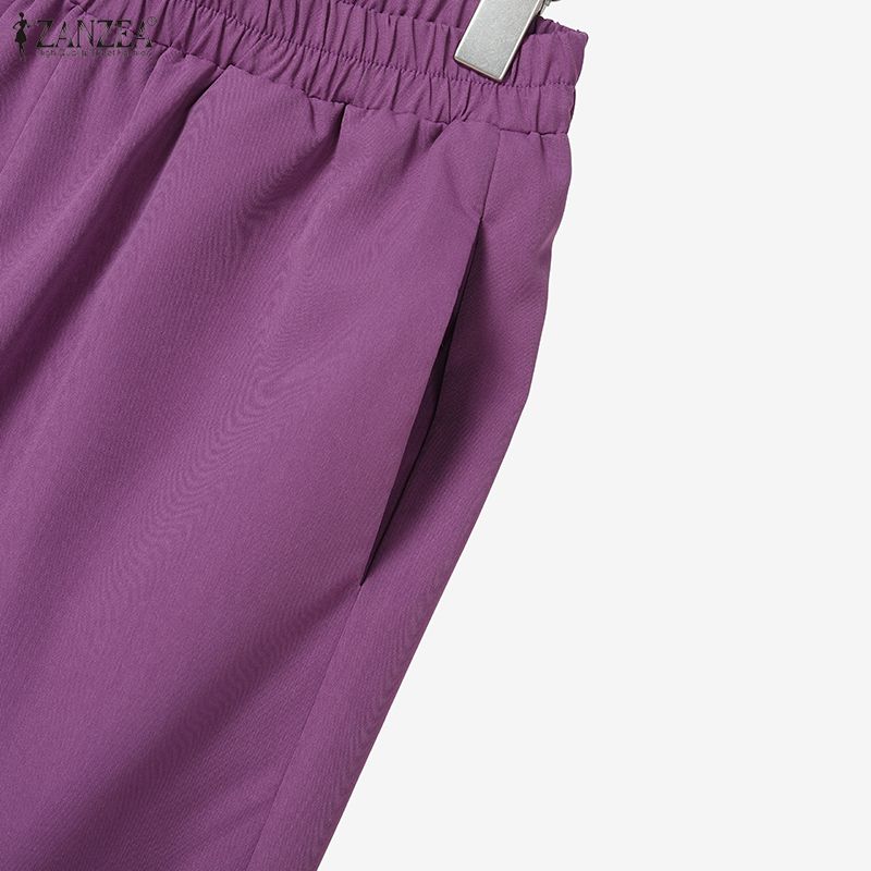 ZANZEA Trajes casuales de dos piezas para mujer con blazer de manga larga y pantalones