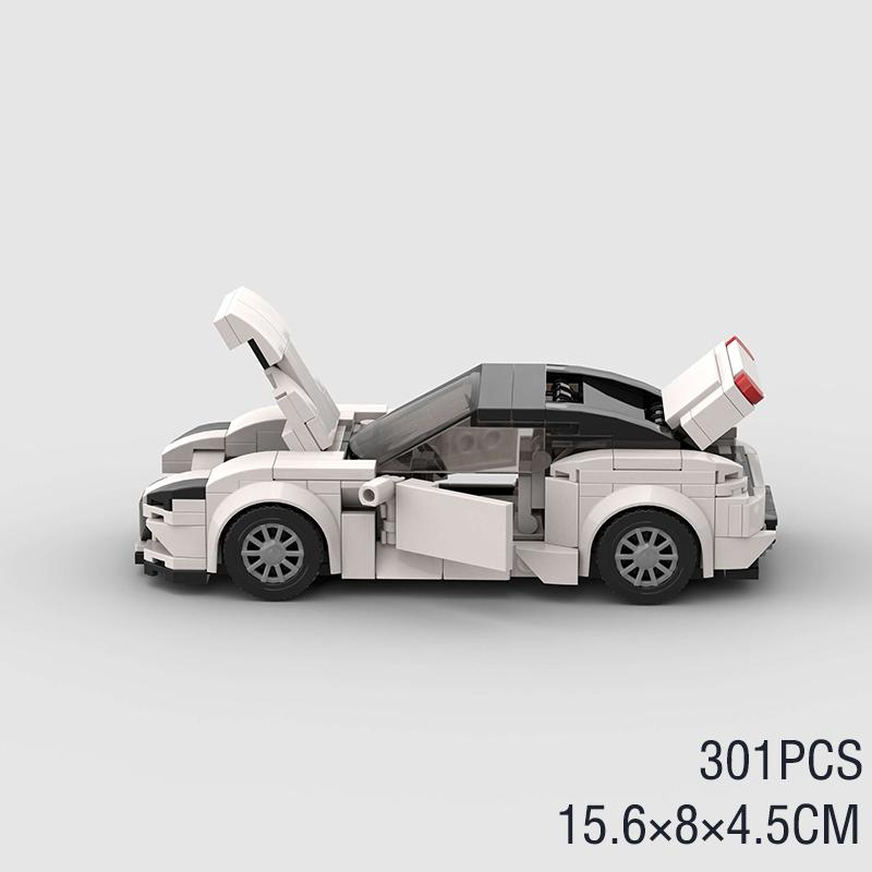 MOC Speed Super Auto da Corsa Blocchi Polizia Pickup Rally Veicolo Sportivo Modello da Corsa Mattoncini da Costruzione Città Tecnica Regalo di Natale Giocattolo