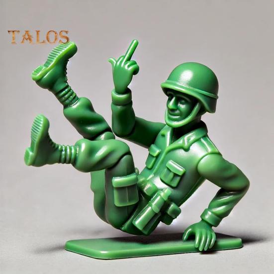 Grønn Soldatfigur Militærmenn Ornament Skrivebordsdekorasjon Miniatyrsoldatstatue for Latespill Militært Temaselskap