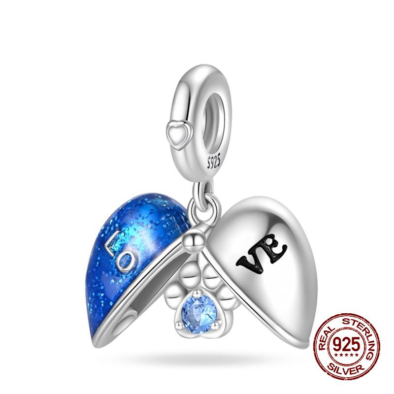 100% Copper Butterfly Protection Heart Charms Flat Bead Fit Pandachoriginal Bracelet Diy Birthday Jewelry Gift