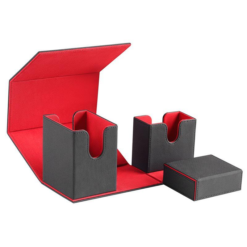 PU Leather TCG Card Storage Box for Yu-Gi-Oh, Magic: The Gathering, Ultraman, and Three Kingdoms Kill Cards